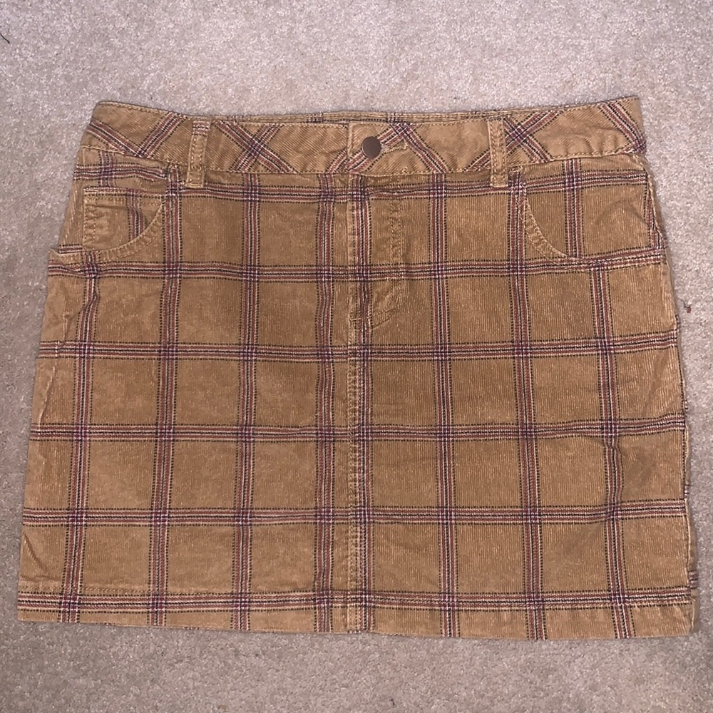 BDG plaid corduroy skirt